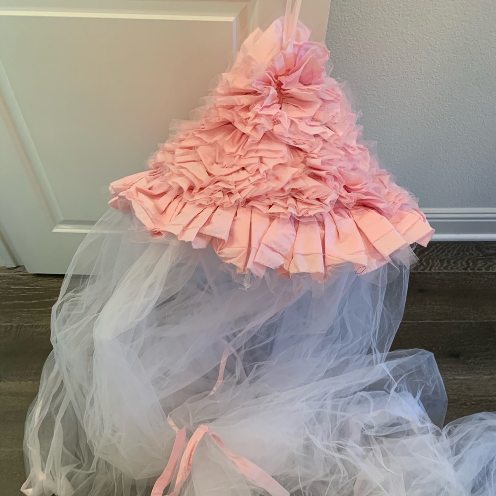 Pottery barn kids pink canopy